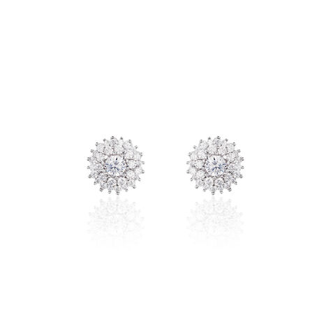 Damen Ohrstecker Silber 925 Zirkonia Schneeflocke - Ohrstecker Damen | OROVIVO