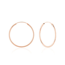 Damen Creolen Silber 925 Rosé Vergoldet 30mm - Creolen Damen | OROVIVO