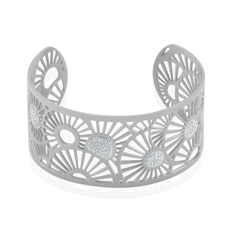 Jonc Acier Imagine Florette Strass Multifleurs - Spannringe Damen | OROVIVO
