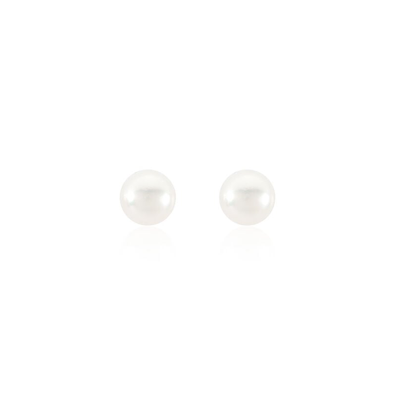 Damen Perlenohrringe Silber 925 Zuchtperlen 9-10mm - Ohrstecker Damen | OROVIVO