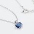 ARIDA HERZ 1 Damen Collier Silber 925 Spinell Himmelblau 0,15 ct Herz B 1,2 mm