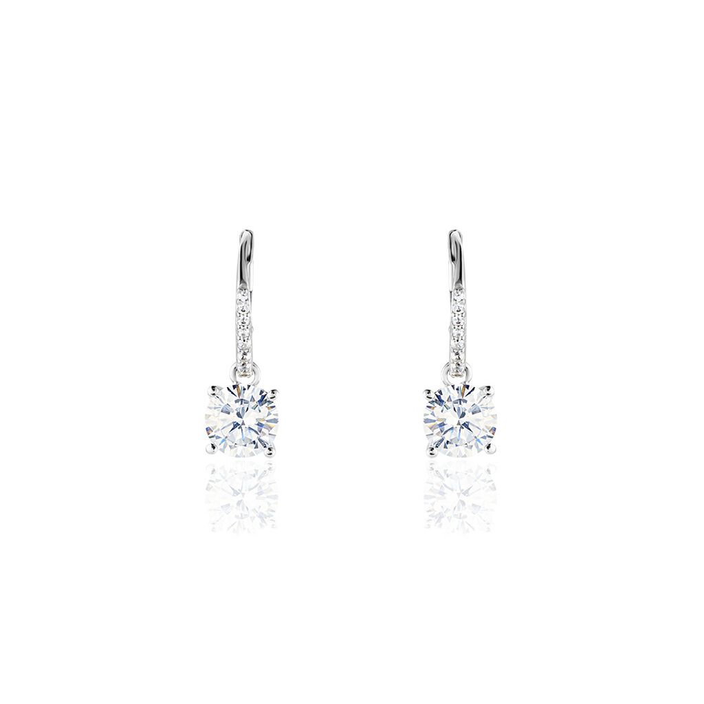 PAULINA Damen Ohrringe Lang Silber 925 Zirkonia Weiß 5,97 ct - Ohrringe mit Stein Damen | OROVIVO