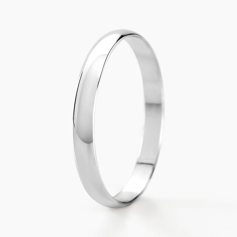 Alliance Meredithe Demi Jonc Classique Or Blanc - Spannringe Familie | OROVIVO