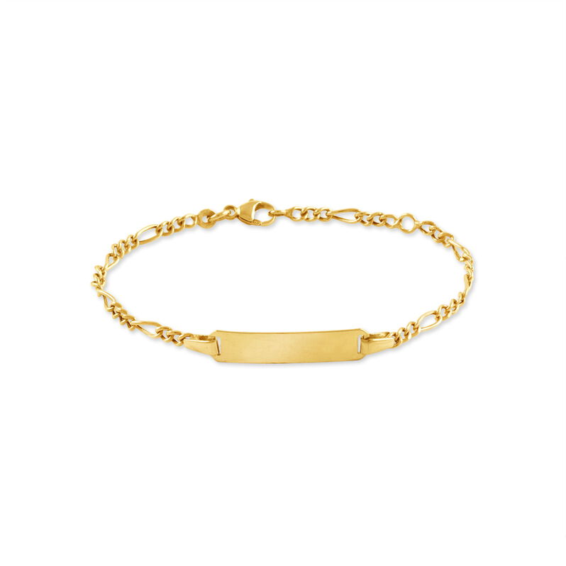 Bracelet Identité Bartolomee Maille Alternee 1/3 Or Jaune - Spannringe Kinder | OROVIVO
