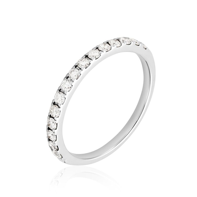 Alliance Lauralee Demi-tour Or Blanc Diamant - Spannringe Damen | OROVIVO