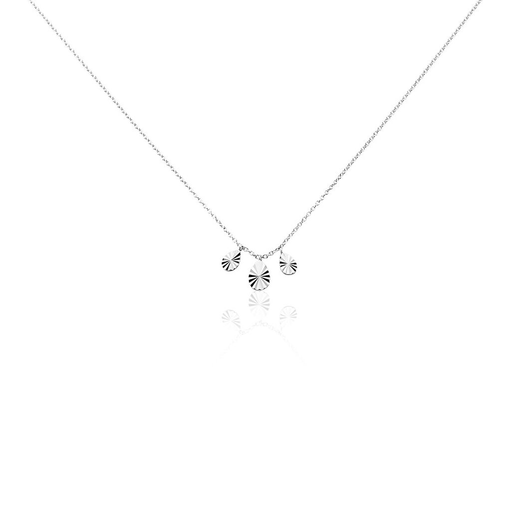 SUZA Damen Collier Silber 925 Tropfen