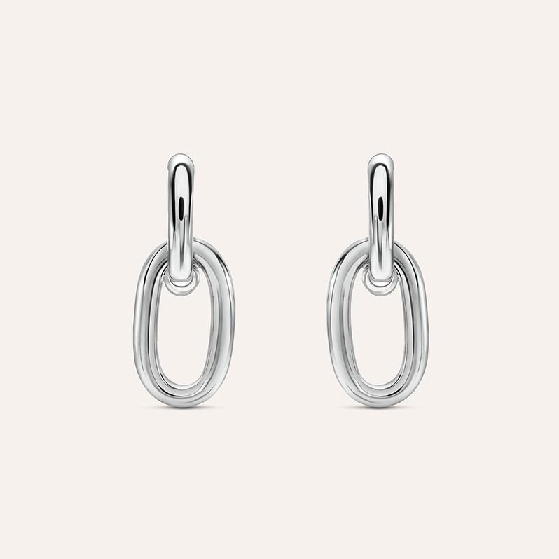 Orecchini Pendenti Silver Collection Argento Rodiato - Spannringe Damen | OROVIVO