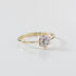 KAROLINE Damen Ring Gold 375 (9 Karat) Diamant Wei&szlig; 0,03 ct Blume
