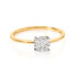 PETALI Damen Ring Gold 585 (14 Karat) Diamant Wei&szlig; 0,01 ct Kreis