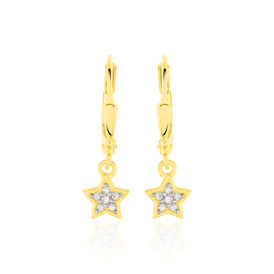 Kinder Ohrhänger Gold 333 Zirkonia Stern - Ohrhänger Kinder | OROVIVO