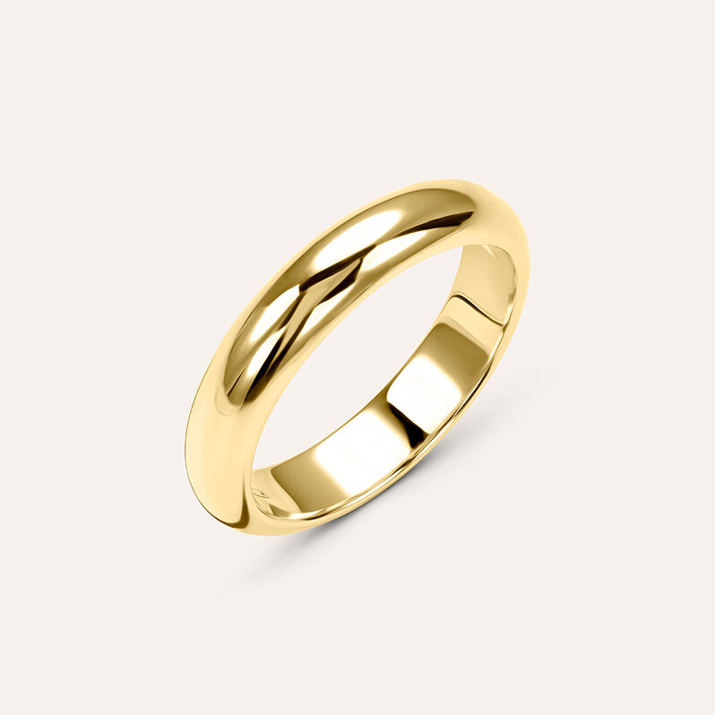 Fede Classica Leggera 4 mm Oro Giallo - Spannringe Unisex | OROVIVO