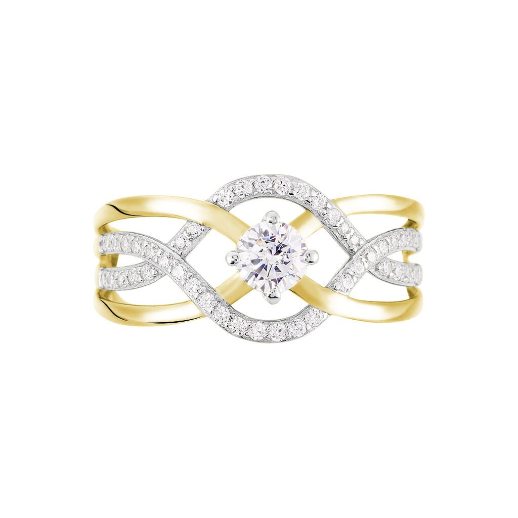 Bague Or Jaune Rozena Vagues - Spannringe Damen | OROVIVO