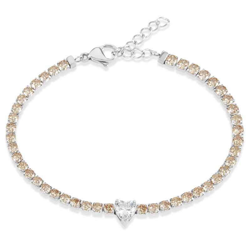 Bracciale Tennis Aura Acciaio Cristallo - Spannringe Damen | OROVIVO