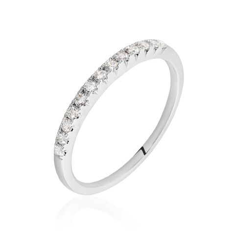 Pavéring Weißgold 375 Diamant 0.007ct Memo Luisa - Eheringe mit Stein Damen | OROVIVO