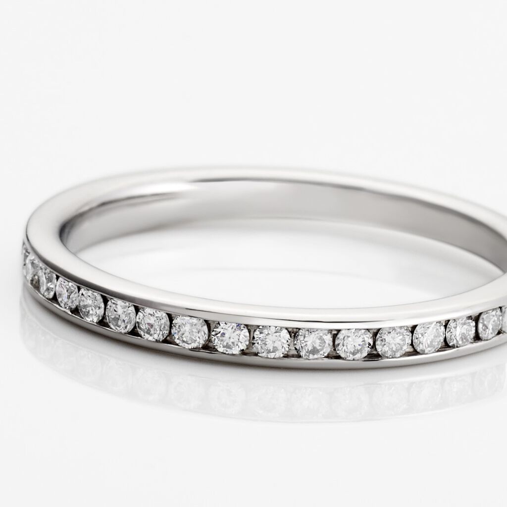 Alliance Or Weiss Laurie Demi Tour Diamant - Spannringe Damen | OROVIVO