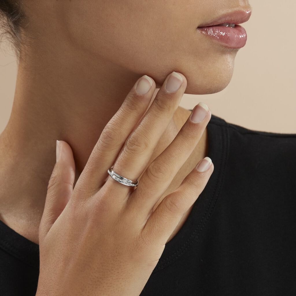 Alliance Or Weiss Tournesol Diamante - Spannringe Damen | OROVIVO