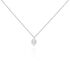 DONNIKA Kinder Collier Silber 925 Zirkonia Wei&szlig; 0,2 ct Talisman Kleeblatt