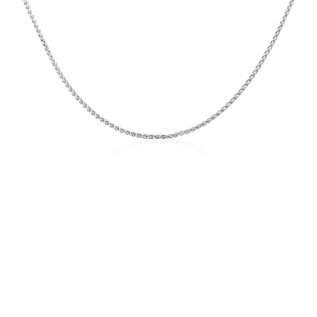 Unisex Zopfkette Silber 925 rhodiniert - Halsketten Unisex | OROVIVO