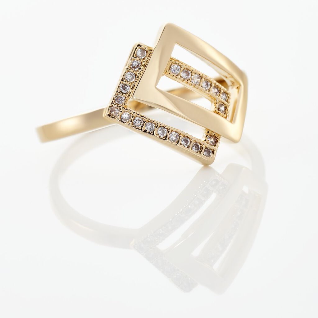 Damen Ring Vergoldet Zirkonia Glogina  - Ringe mit Stein Damen | OROVIVO