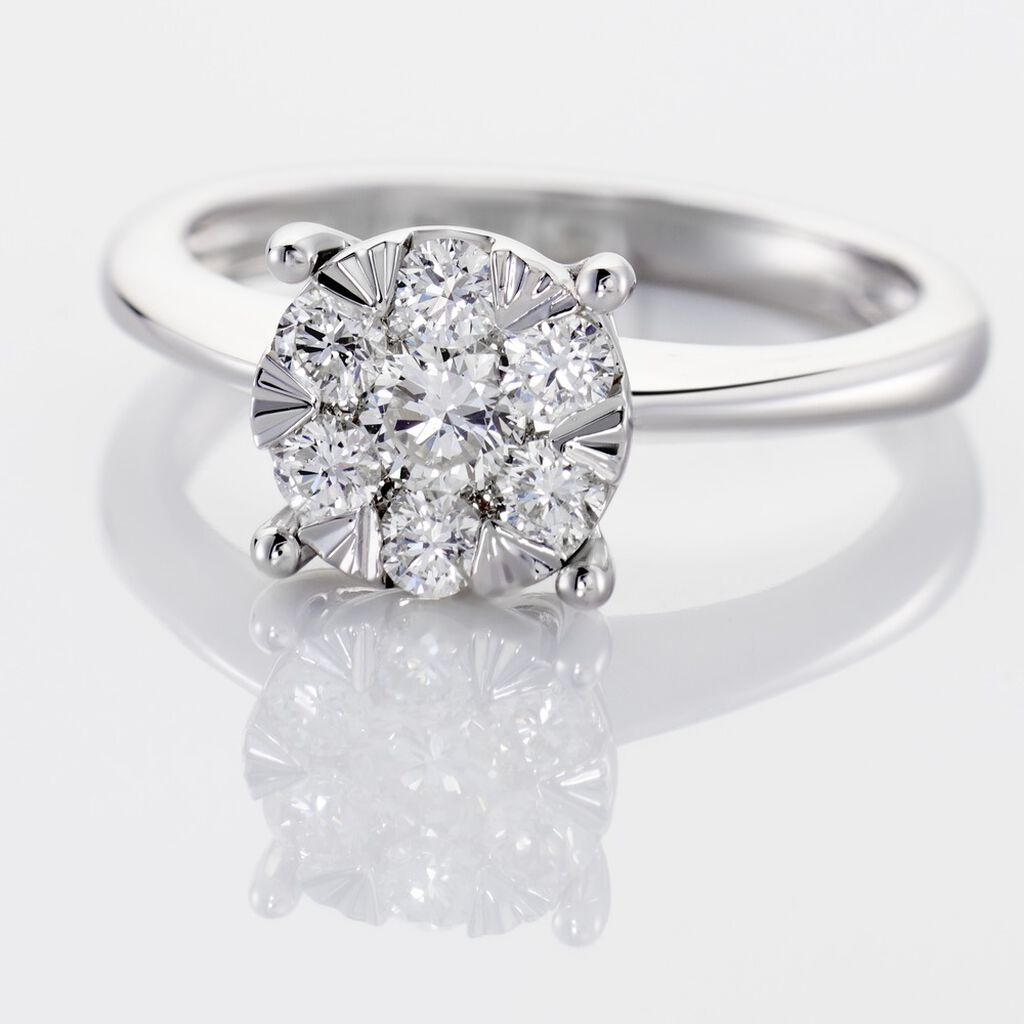 DREAM Damen Ring Wei&szlig;gold 375 (9 Karat) Diamant Wei&szlig; 0,32 ct