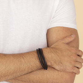 Herren Kunstlederarmband Edelstahl  - Lederarmbänder Herren | OROVIVO