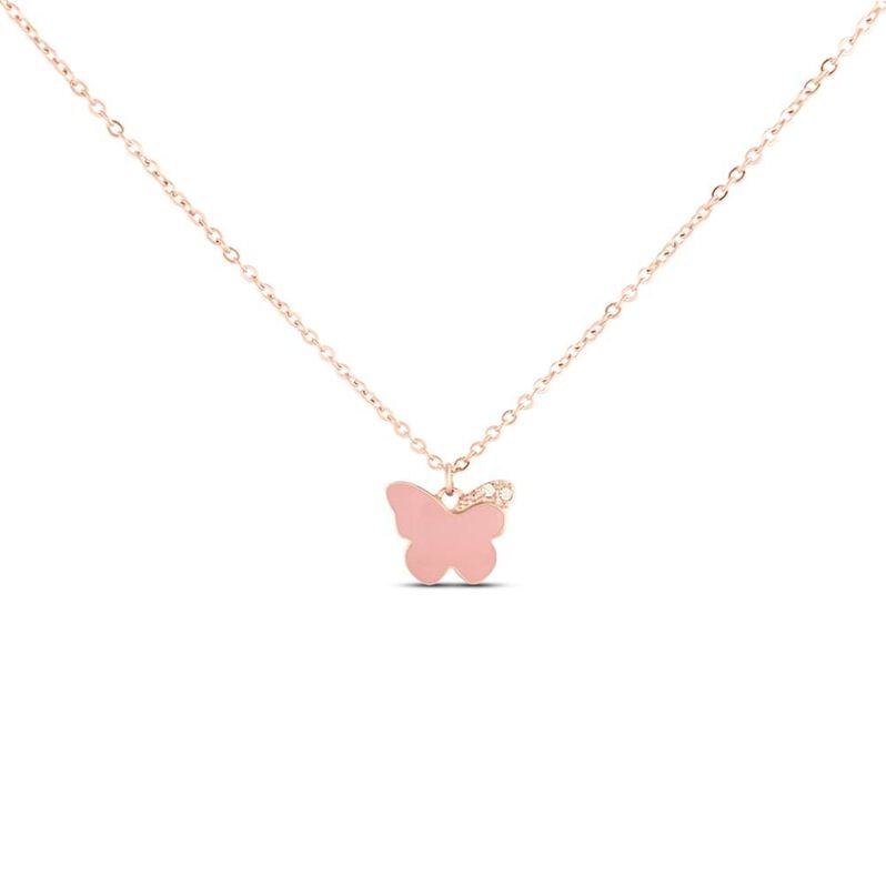 Collana Lady Sweet Acciaio Rosa Cristallo - Spannringe Damen | OROVIVO