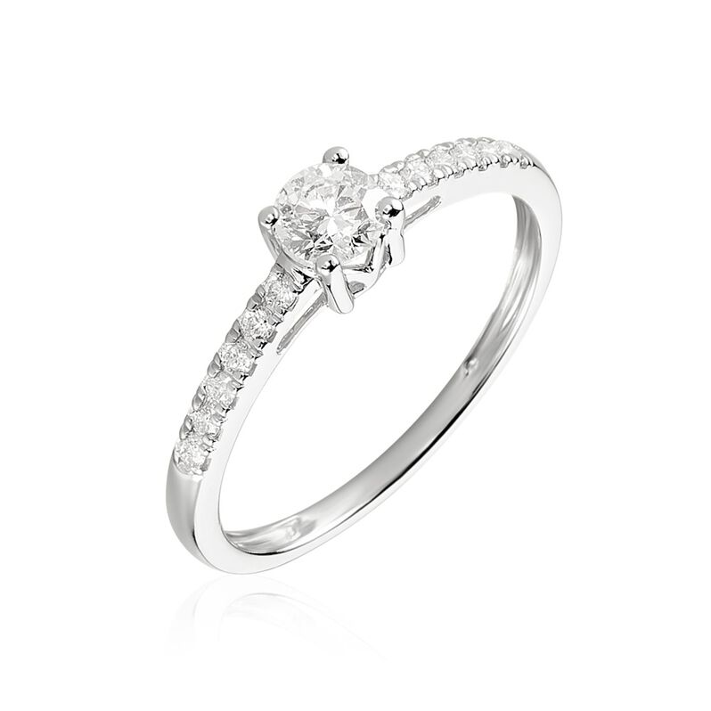 Bague Eliisa Or Weiss Diamant - Spannringe Damen | OROVIVO