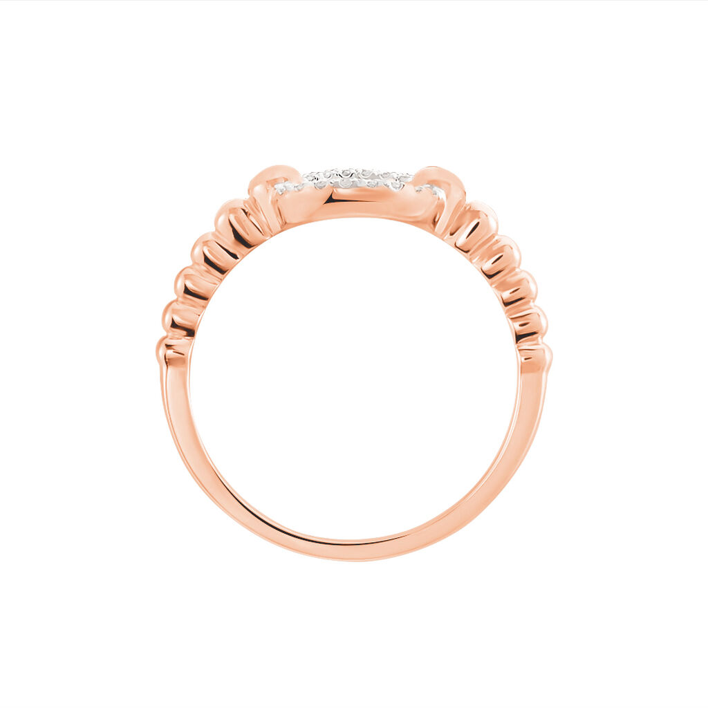 Damen Ring Rosegold 375 Diamant 0,04ct Kreis Bibi  - Ringe mit Stein Damen | OROVIVO