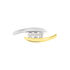 DELPHINE Damen Ring Gold Bicolor 375 (9 Karat) Diamant Weiß 0,03 ct