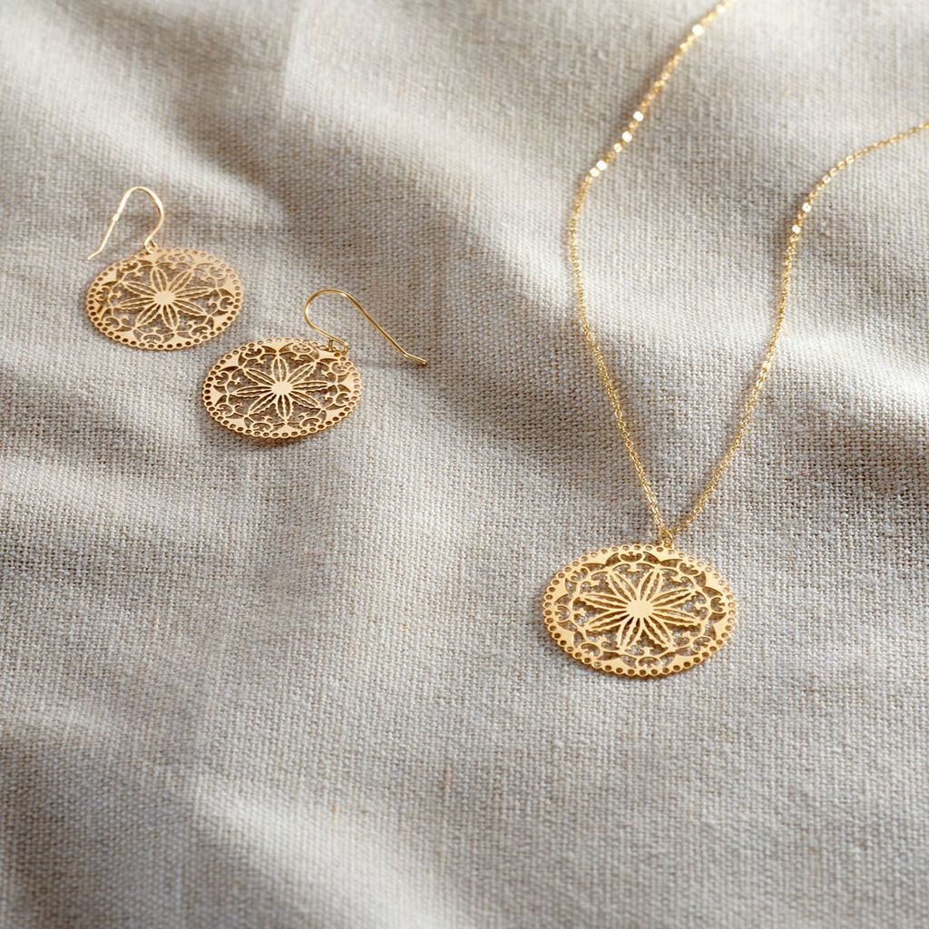 MARGHERITA Damen Collier Gold 375 (9 Karat) Blume - Halsketten Damen | OROVIVO