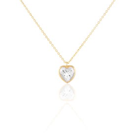 Damen Halskette Gold 375 Zirkonia Herz - Herzketten Damen | OROVIVO