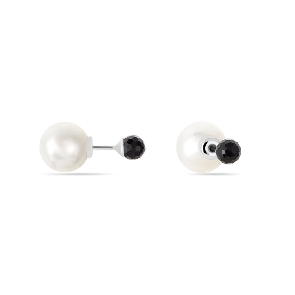 Damen Doppelohrstecker Silber 925 Perlen -  Damen | OROVIVO