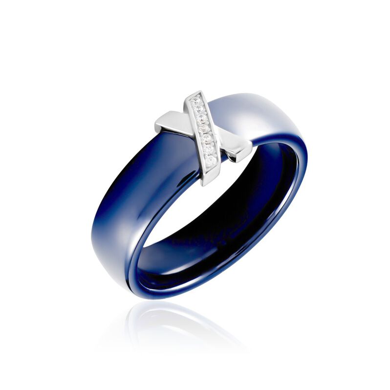Bague Cronos Argent Blanc Céramique Oxyde - Spannringe Damen | OROVIVO