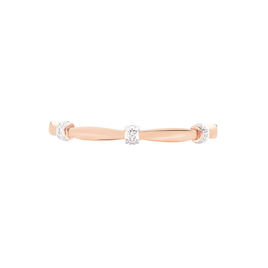 Bague Or Rose Lisa Diamants - Spannringe Damen | OROVIVO