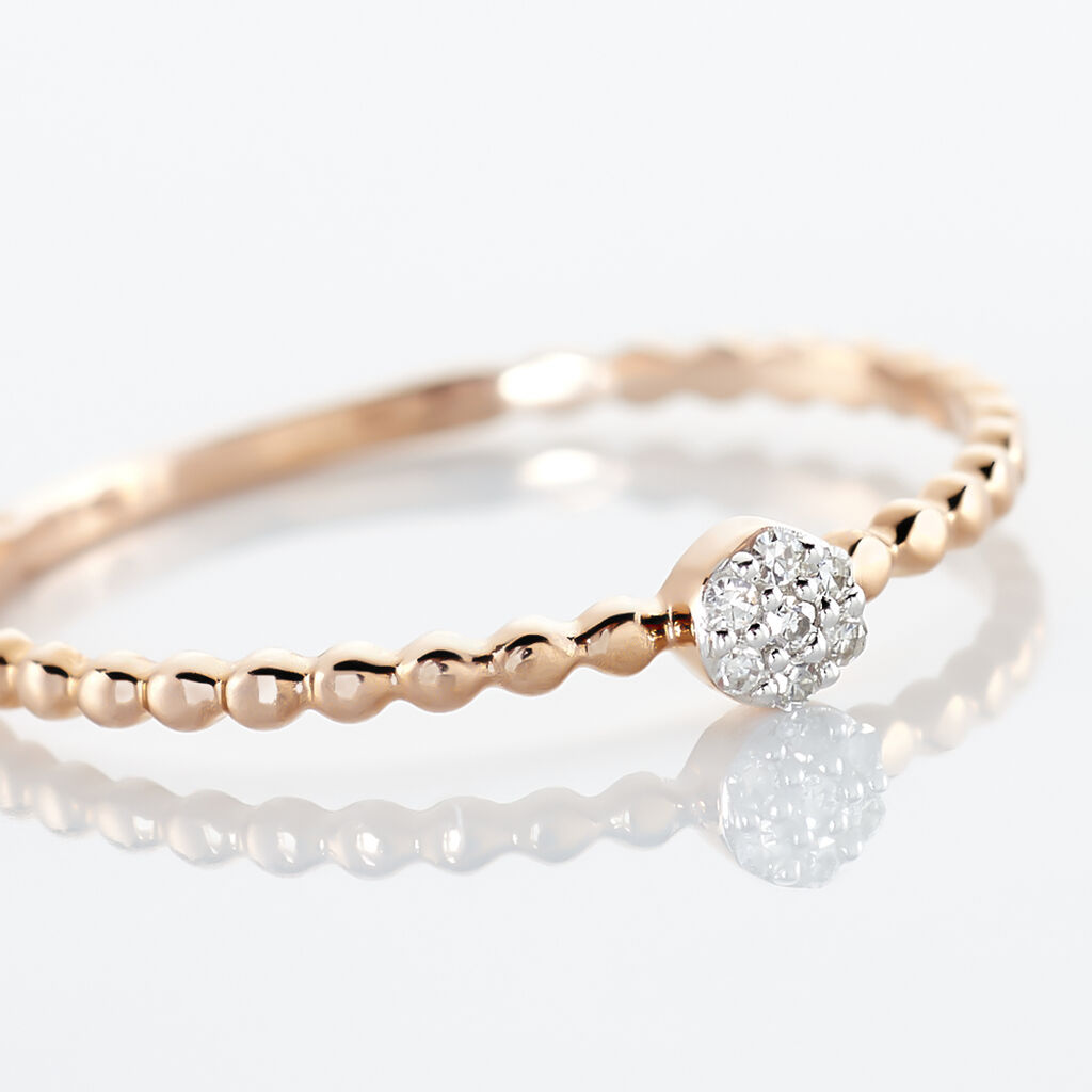 Solitaire Or Rose Diamant Tam - Spannringe Damen | OROVIVO