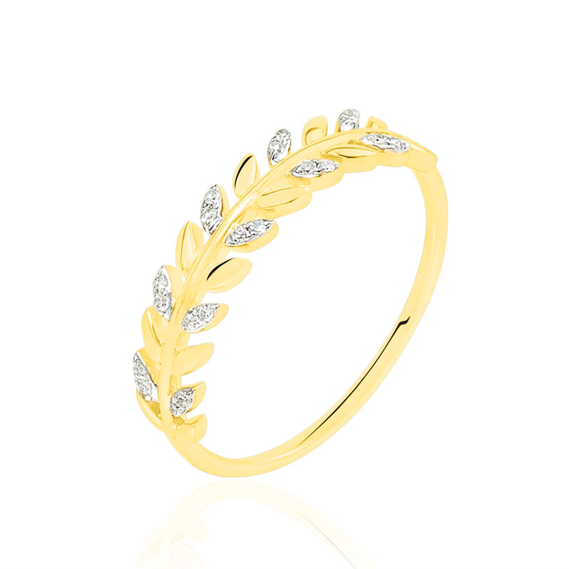 Bague Emeralda Or Jaune Diamant - Spannringe Damen | OROVIVO