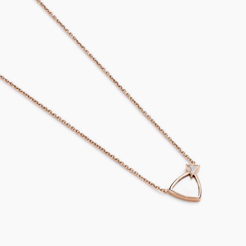 Collier Louwenn Argent Rose Nacre Oxyde De Zirconium - Spannringe Damen | OROVIVO
