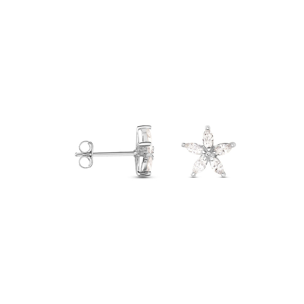 Damen Ohrstecker Silber 925 Zirkonia Blume Kenia  - Ohrstecker Damen | OROVIVO