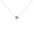 BLUMENA Damen Collier Silber rosevergoldet 925 Zirkonia Wei&szlig; 0,01 ct Blume