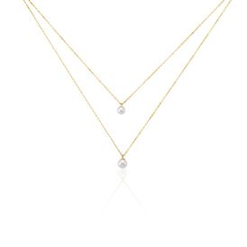 Damen Halskette Gold 375 Zuchtperle 45 cm - Ketten mit Stein Damen | OROVIVO