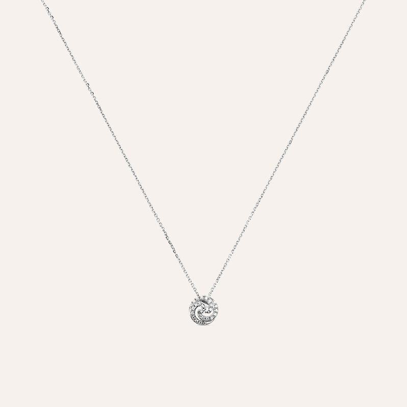 Collana in oro bianco e diamanti 0.14 ct - Spannringe Damen | OROVIVO