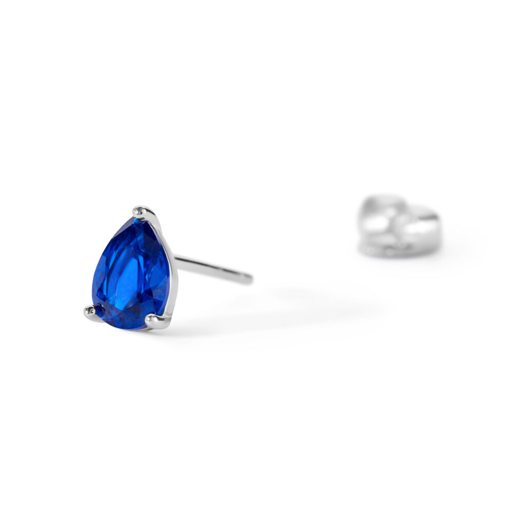 TALIDA Damen Ohrstecker Silber 925 Zirkonia Blau