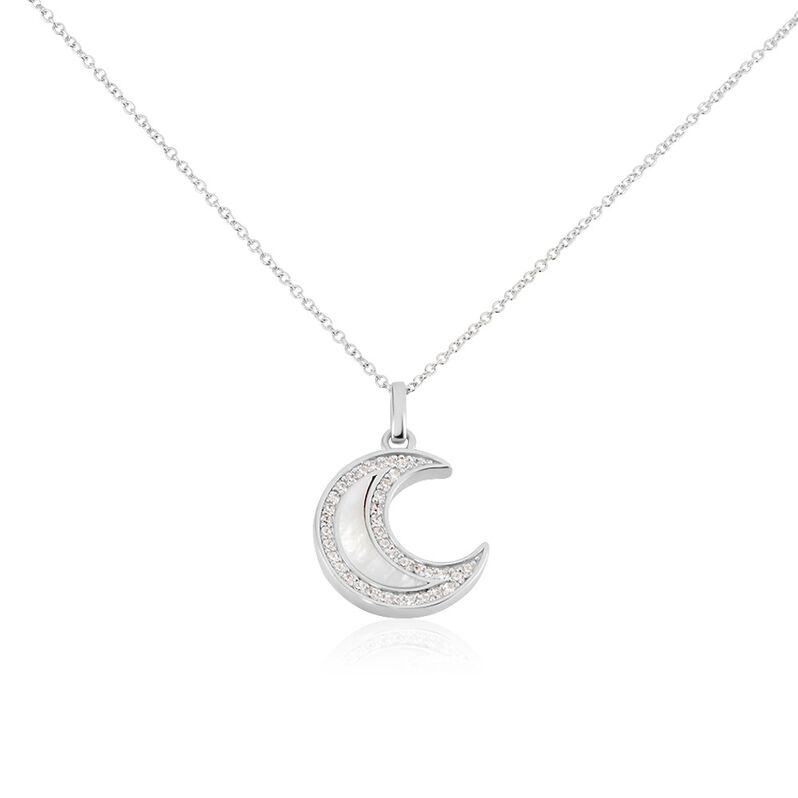 Collier Argent Rhodié Segeta Oxydes De Zirconium - Spannringe Damen | OROVIVO