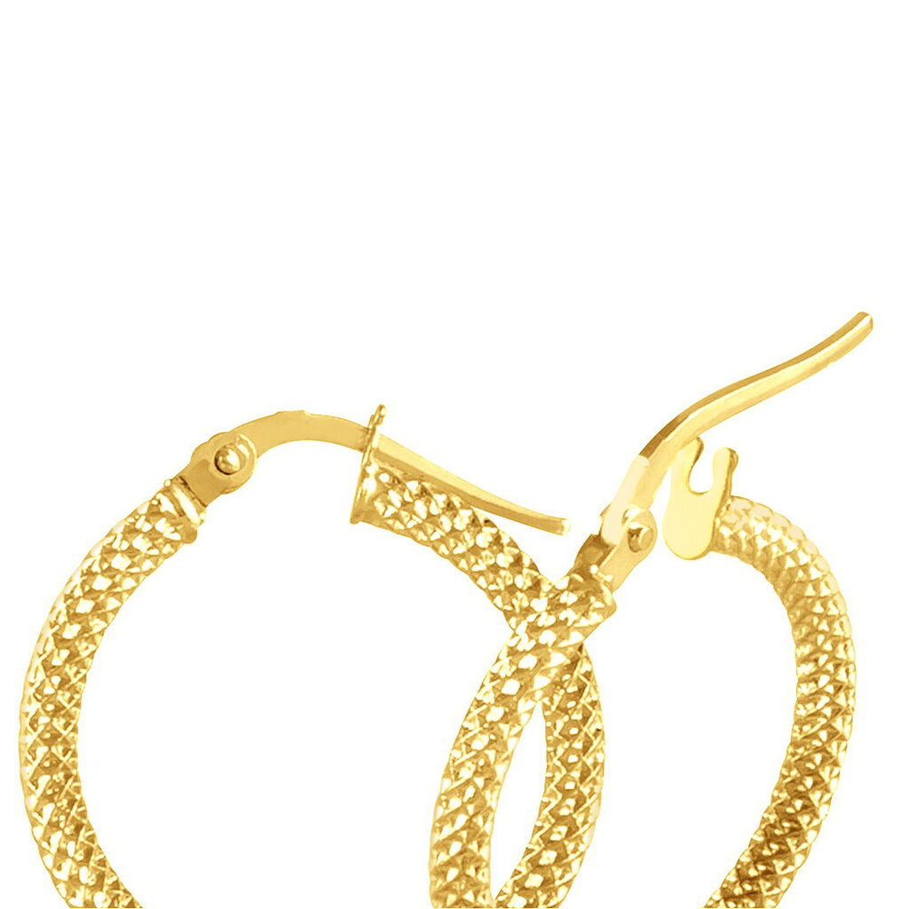 Damen Creolen Gold 375 Diamantiert - Creolen Damen | OROVIVO