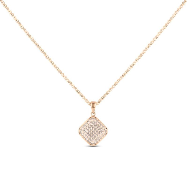 Collana Aura Acciaio Rosa Cristallo - Spannringe Damen | OROVIVO