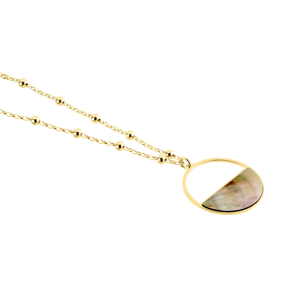 Damen Halskette Silber 925 Vergoldet Kreis - Halsketten Damen | OROVIVO