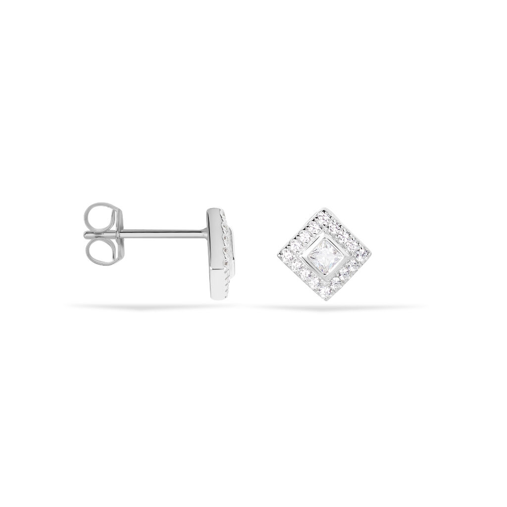 Damen Ohrstecker Silber 925 Zirkonia Viereck Marie-Elsa  - Ohrstecker Damen | OROVIVO