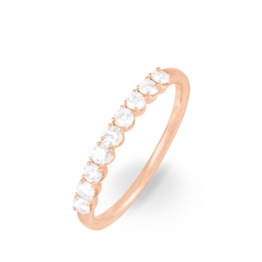 Alliance Eloise Or Rose Diamant - Spannringe Damen | OROVIVO