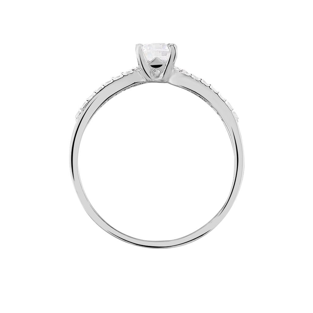 SOLITEA Damen Ring Silber 925 Zirkonia Wei&szlig; 0,18 ct
