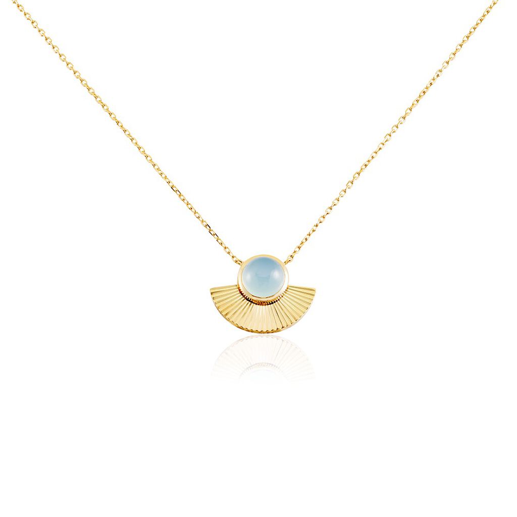 Damen Halskette Messing Gold 750 plattiert Achat - Halsketten Damen | OROVIVO